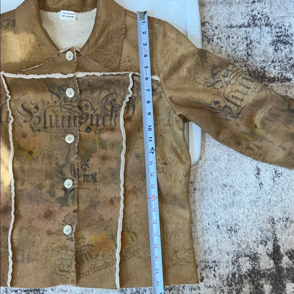 Db Sport Brown Shearling lined Women's Jacket vintage unique Yellowstone style - Picture 9 of 9